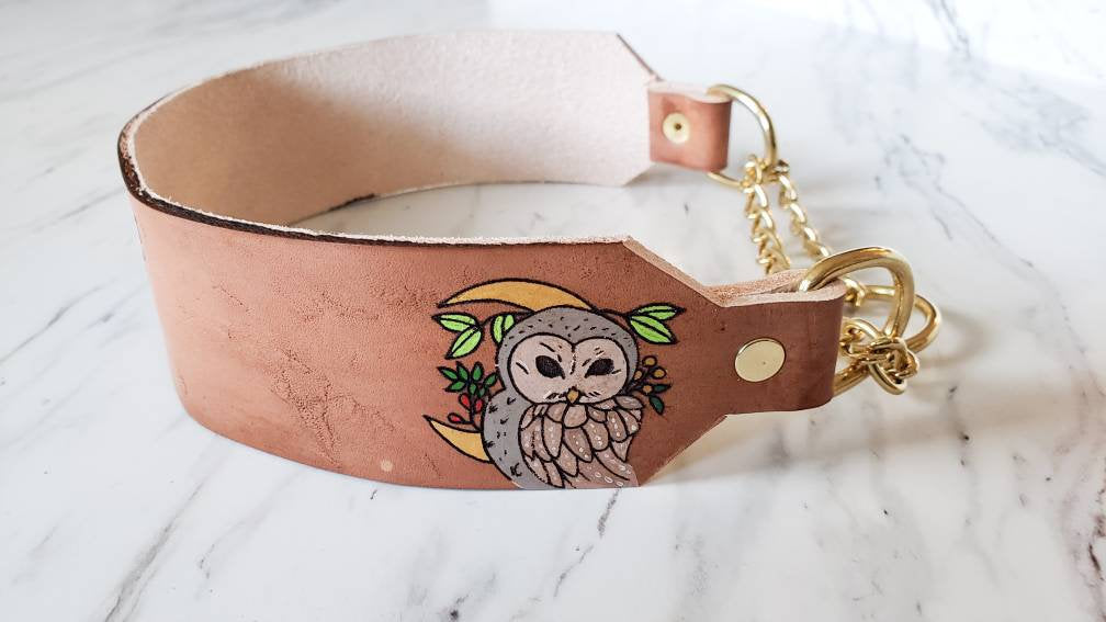 Wise One - Leather Martingale Collar