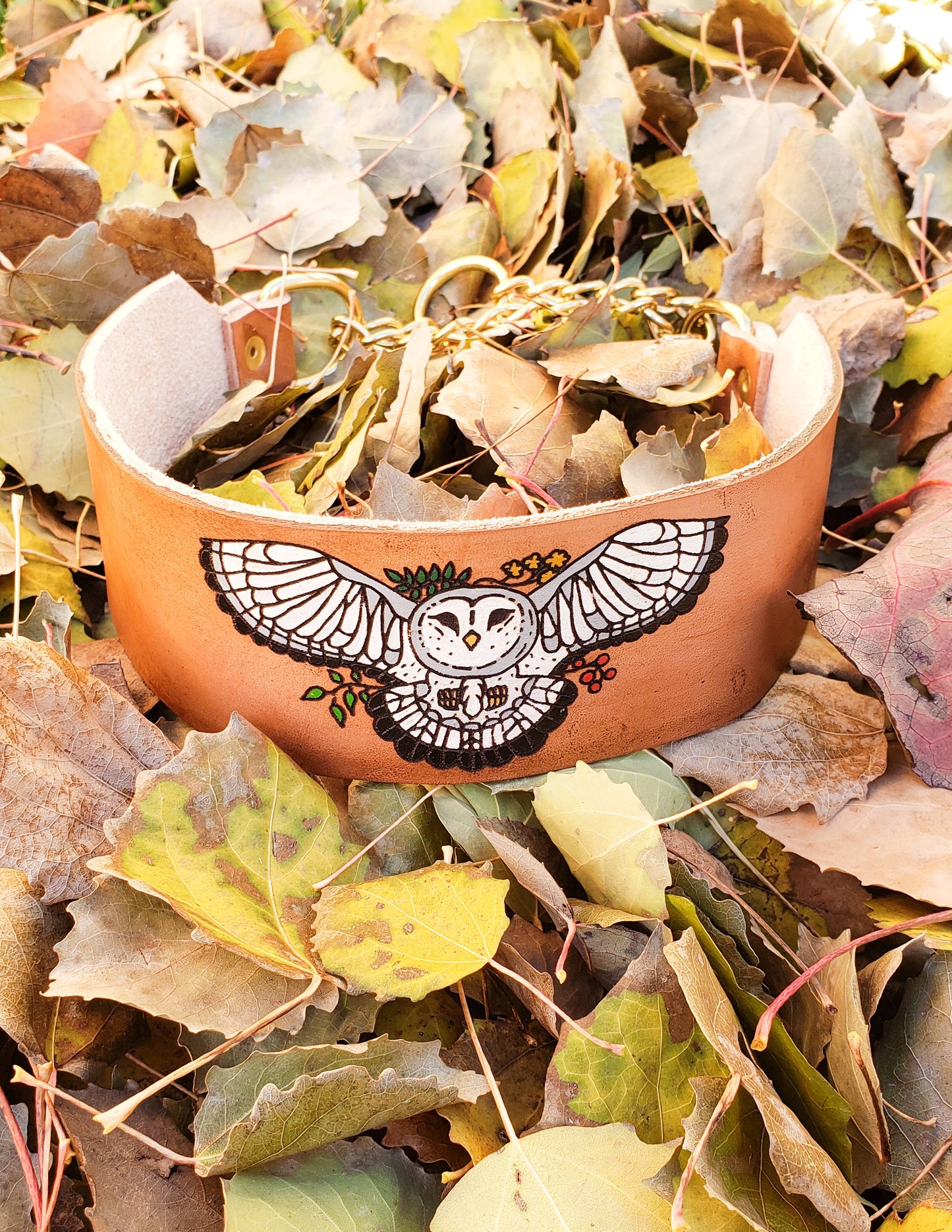 Wise One - Leather Martingale Collar