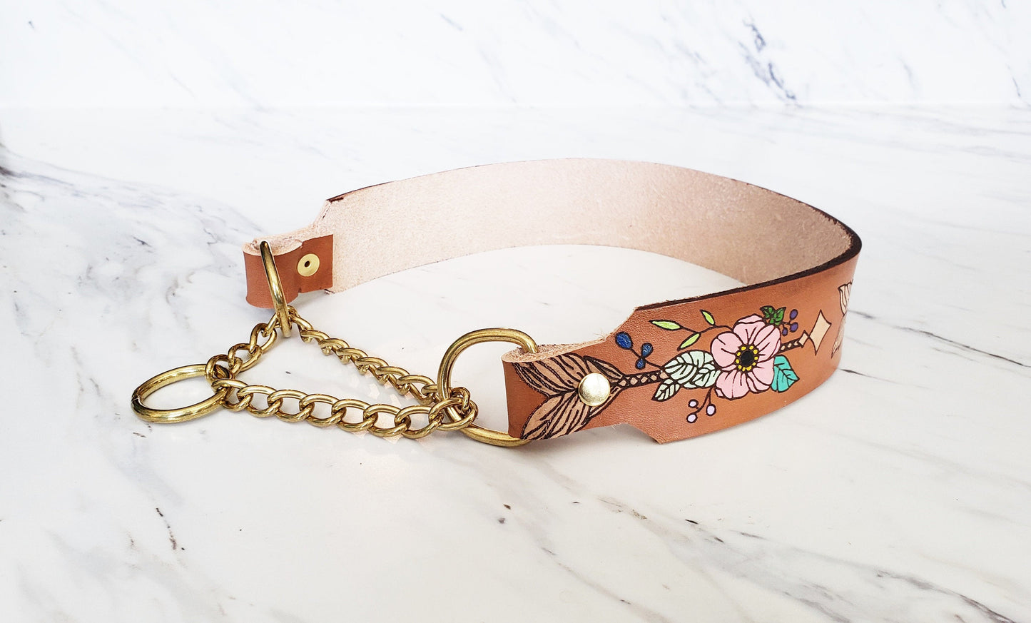 Planted Arrow - Leather Martingale Collar
