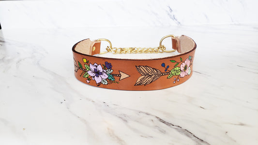 Planted Arrow - Leather Martingale Collar