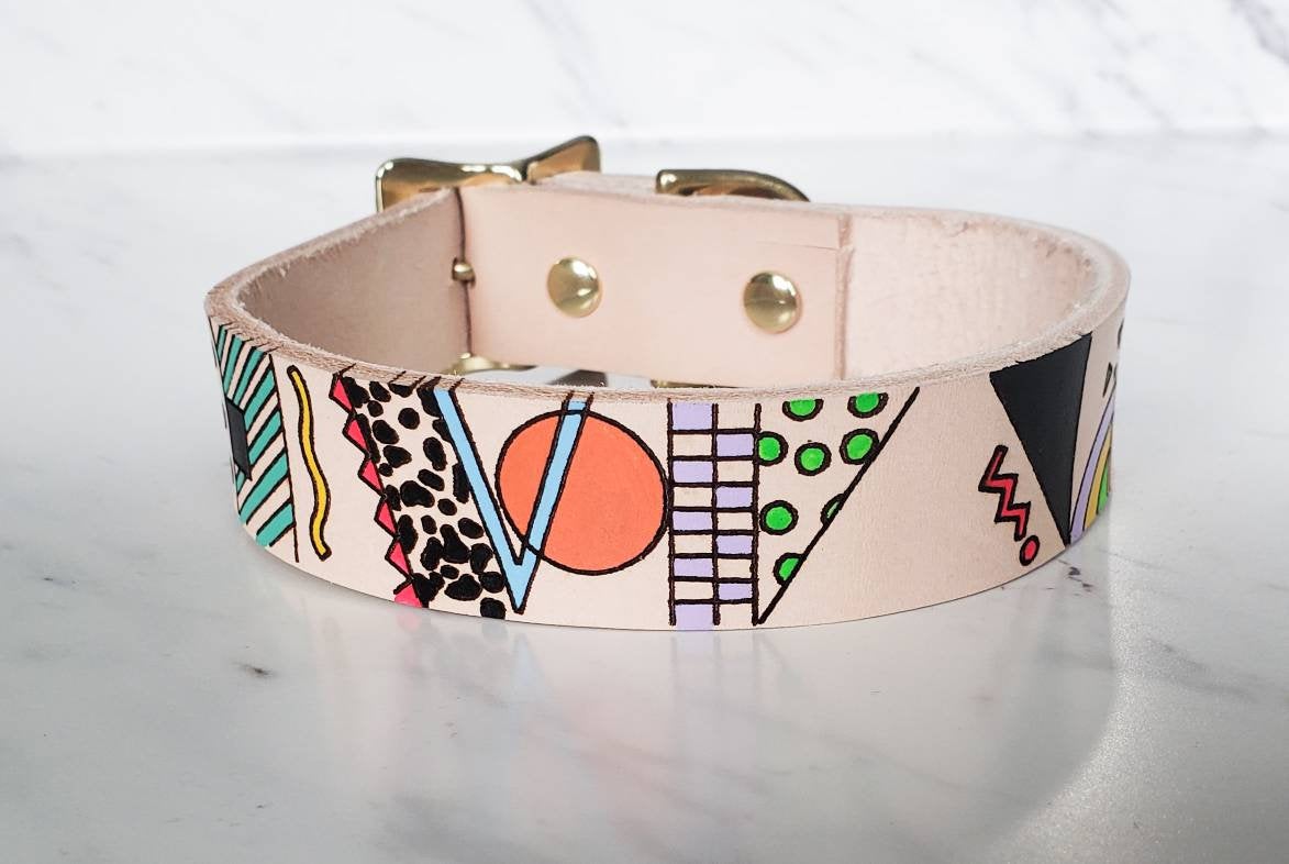 Electric Slide - Leather Dog Collar