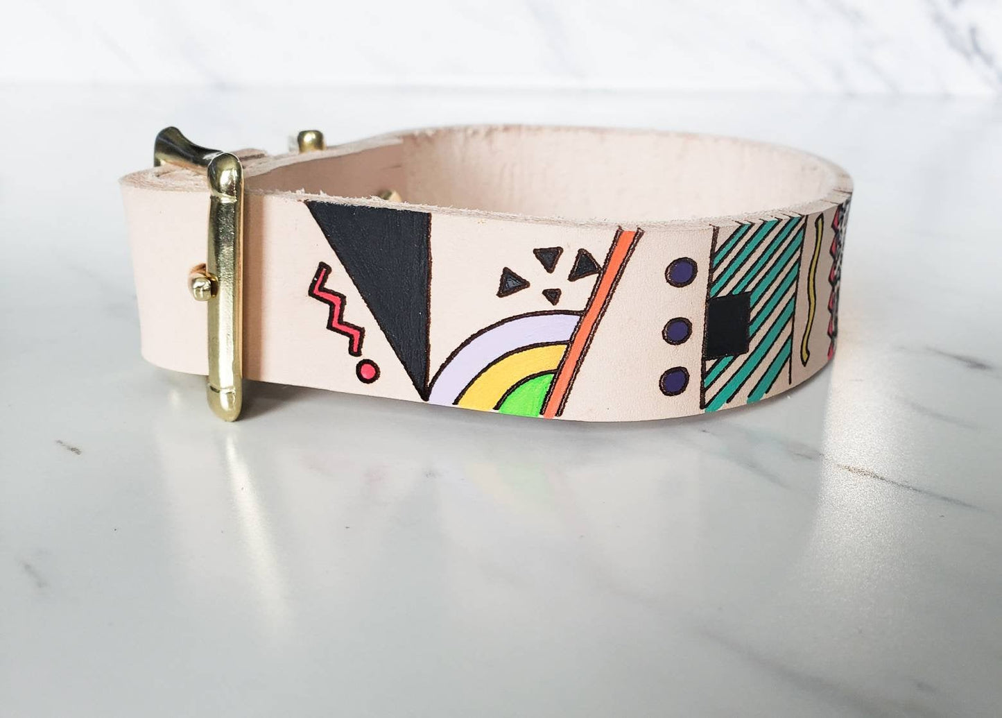 Electric Slide - Leather Dog Collar