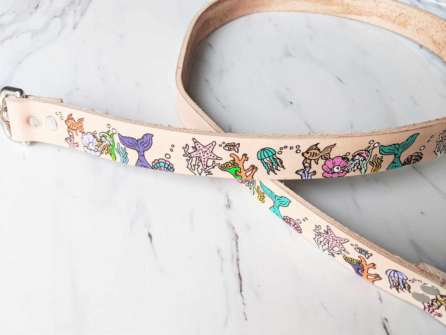 Under The Sea - Leather Leash