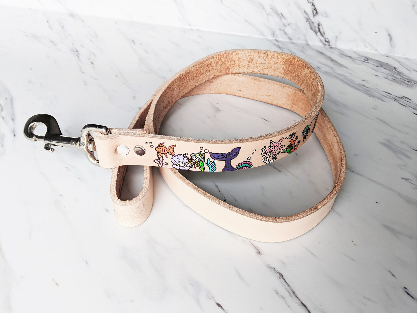 Under The Sea - Leather Leash