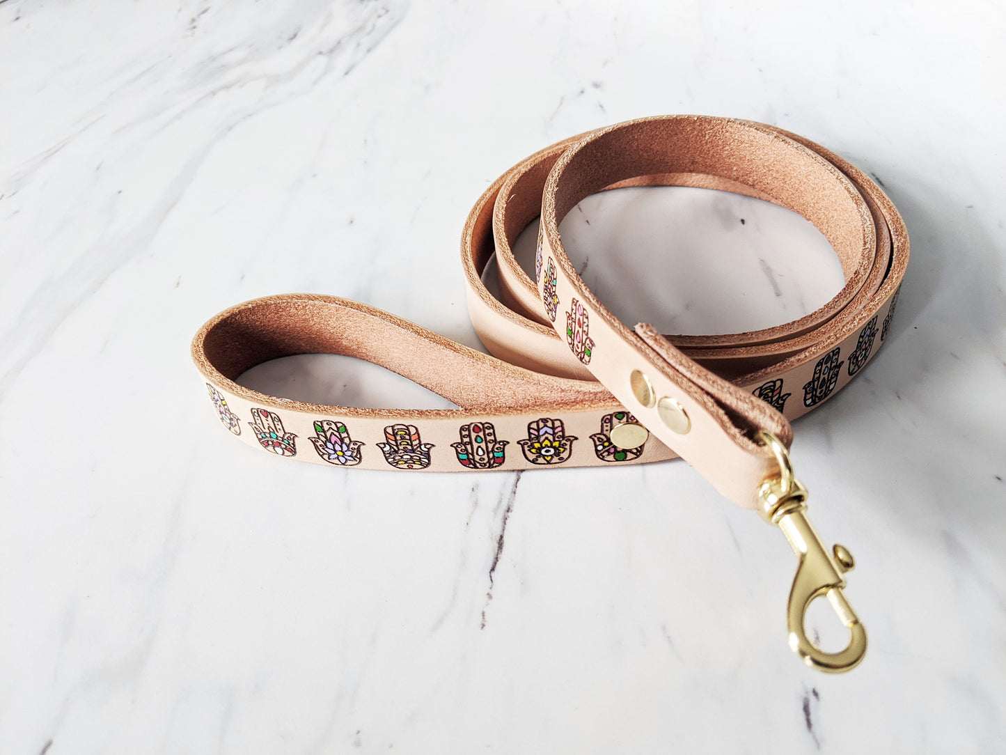 Hamsa - Leather Leash