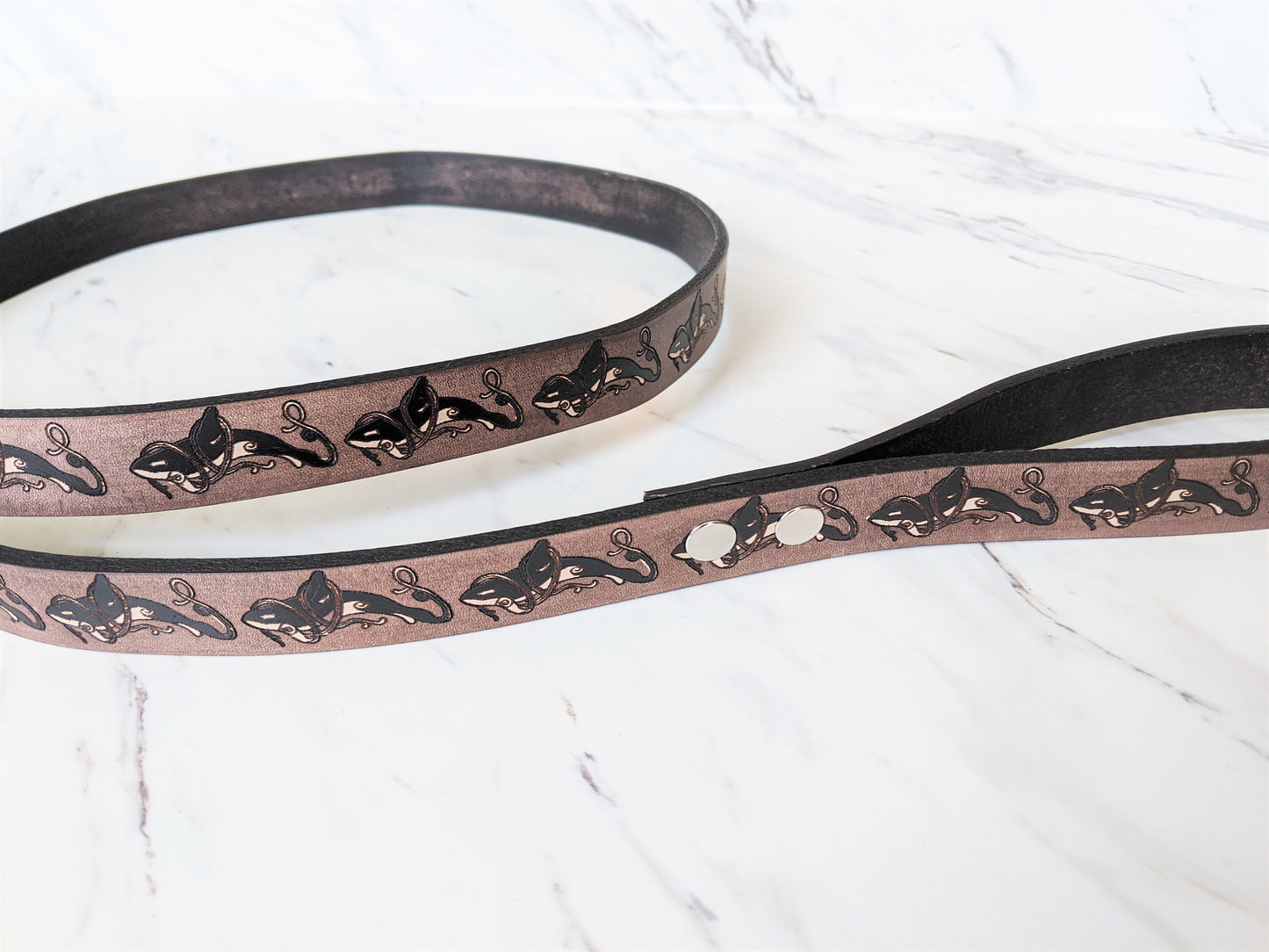Orca Pod - Leather Leash