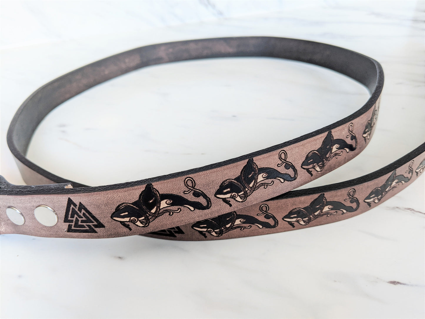 Orca Pod - Leather Leash